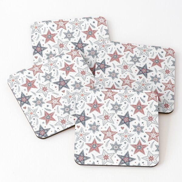 Item preview, Nordic Romantic Geometric Stars | Scandinavian Valentine Design designed and sold by Shuga-Design.