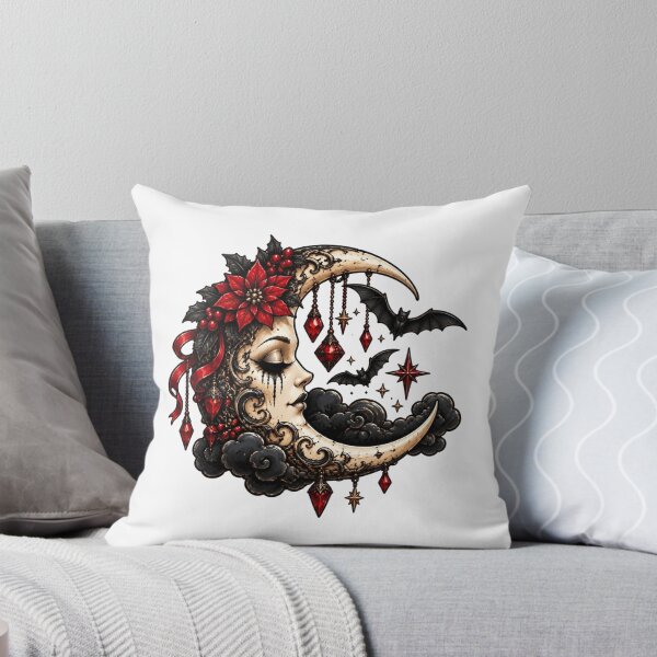 Item preview, Gothic Christmas Moon - Crescent Moon Celestial Witchy Xmas designed and sold by ItsArtisticLab.
