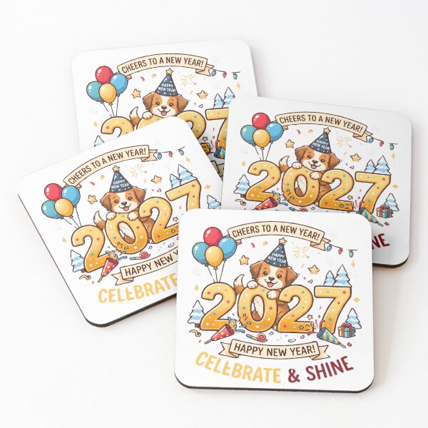 Item preview, Cheers to 2027 | Cute Puppy Happy New Year Celebrate & Shine designed and sold by scarben.