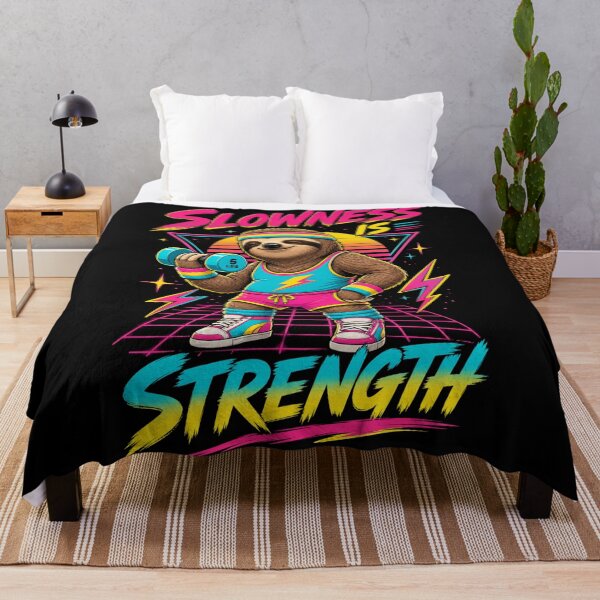 Item preview, Funny Gym Sloth Workout - Slowness Is Strength designed and sold by digital.stickerperso.com.