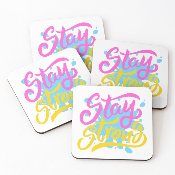 Item preview, Stay Strong Colorful Motivational Typography Art designed and sold by KK-Trends.