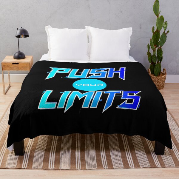 Item preview, Push Your Limits - Cyber Glitch Gym Motivational designed and sold by Vibe-Vary.