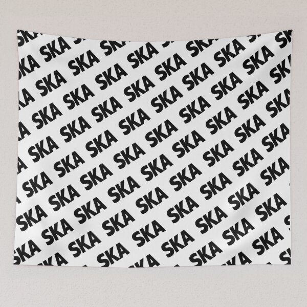 Item preview, Retro SKA Music Diagonal Typography Pattern – Black designed and sold by Britishdelights.