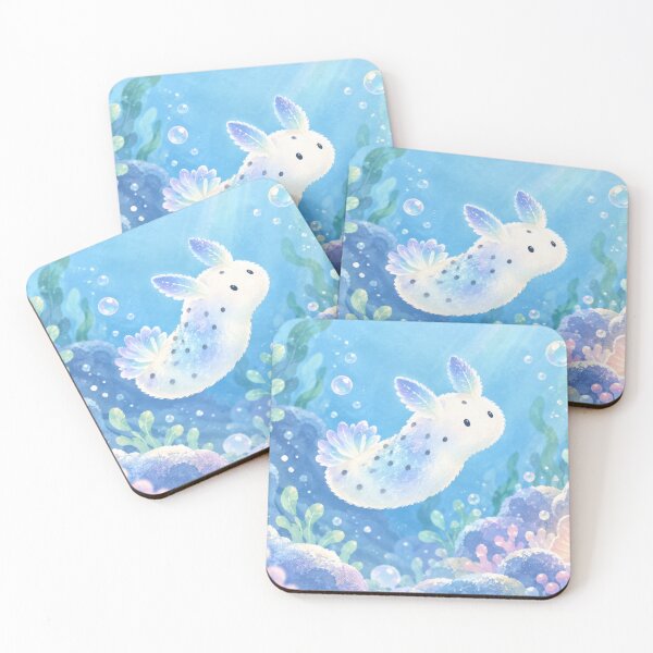 Item preview, Sea Bunny Slug Gliding Above a Glowing Pearl designed and sold by AshiraCreations.
