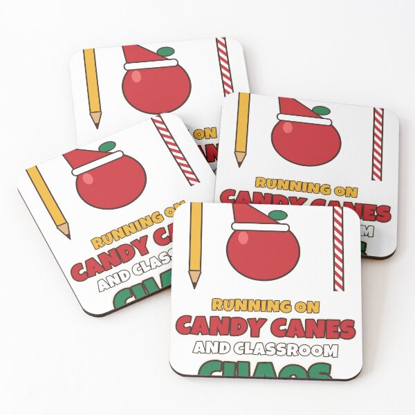 Item preview, Running On Candy Canes And Classroom Chaos Funny Teacher Christmas designed and sold by Bornprints.
