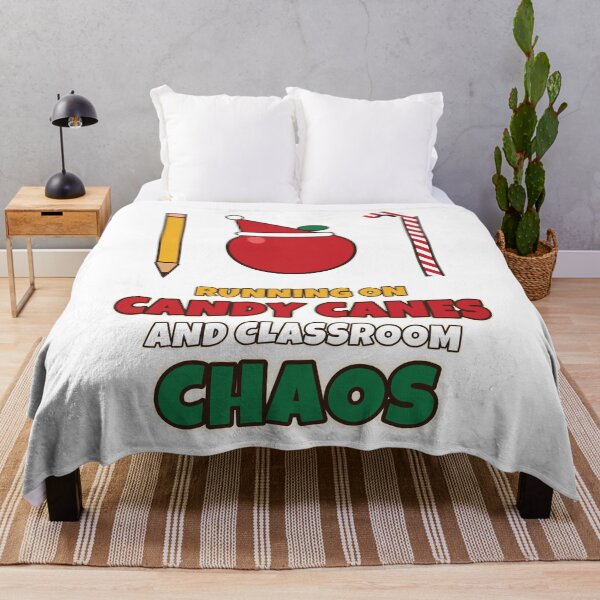 Item preview, Running On Candy Canes And Classroom Chaos Funny Teacher Christmas designed and sold by Bornprints.