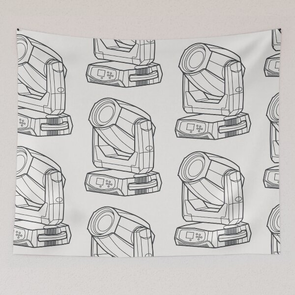 Item preview, Moving Head Moving Light Stage Fixture Technical Vector Line Art designed and sold by drTerrens.