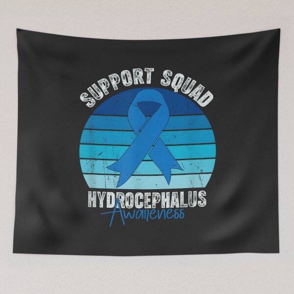 Item preview, Hydrocephalus Awareness Support Squad Retro Sunset Ribbon designed and sold by BUNNIES-EL.