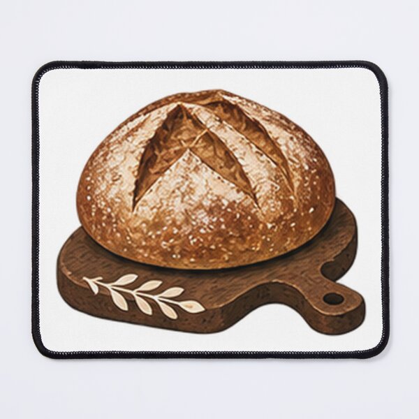 Item preview, Crusty Bread Loaf on a Painted Cutting Board designed and sold by H. Doucette Studio.