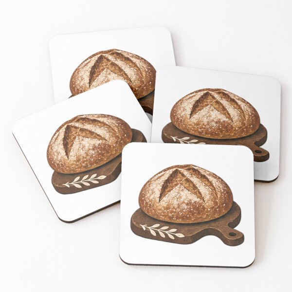 Item preview, Crusty Bread Loaf on a Painted Cutting Board designed and sold by H. Doucette Studio.