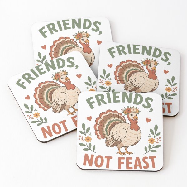 Item preview, Friends Not Feast Thanksgiving Cute Turkey designed and sold by j-k-graphics.