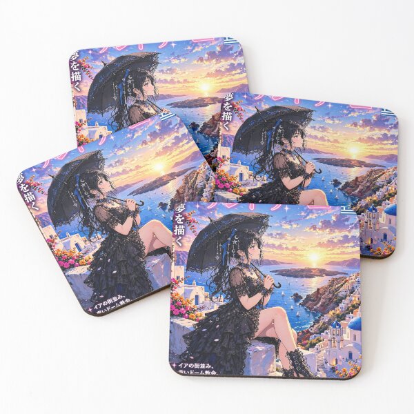 Item preview, Santorini, Greece — The Gothic Witch of the Blue Domes. designed and sold by DibujandoPorfa.