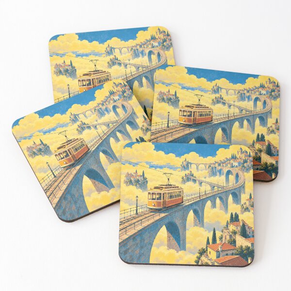Item preview, Tram between Lemon Clouds designed and sold by DrizzyV.