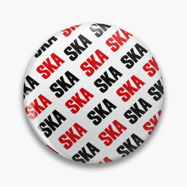 Artikelvorschau, Retro-SKA-Musik-Diagonal-Typografie-Muster – Schwarz und Rot entworfen und verkauft von Britishdelights.