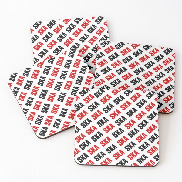 Item preview, Retro SKA Music Diagonal Typography Pattern – Black and red designed and sold by Britishdelights.