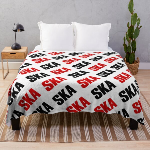 Item preview, Retro SKA Music Diagonal Typography Pattern – Black and red designed and sold by Britishdelights.