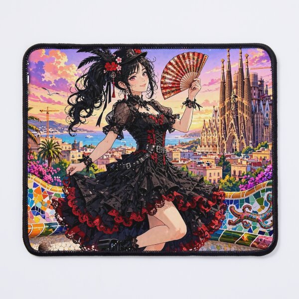 Item preview, Barcelona, Spain — The Gothic Witch of the Colorful Streets designed and sold by DibujandoPorfa.