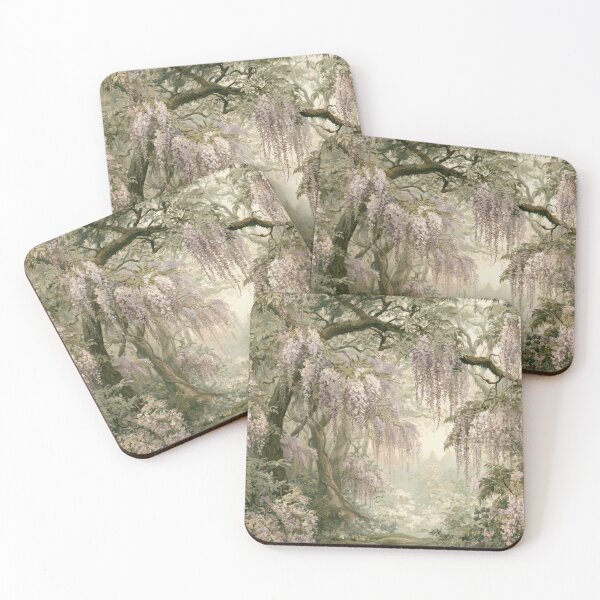 Item preview, Misty Wisteria Forest Fine Art Print designed and sold by VirgoStudioArt.