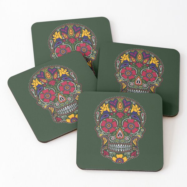 Item preview, Day of the Dead Sugar Skull Dark Essential T-Shirt designed and sold by Streetsignsani.
