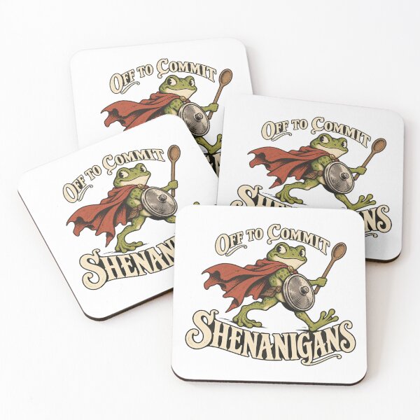 Item preview, Off to Commit Shenanigans — Mischievous Frog Knight designed and sold by UrbanCanvvas.