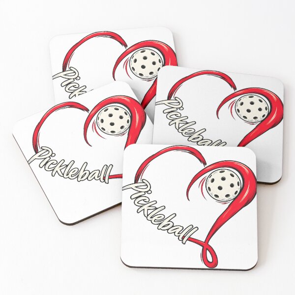 Item preview, Pickleball Love Red Brush Heart designed and sold by JAZZY-DESIGN.