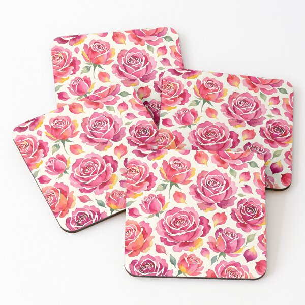 Item preview, Pink Watercolor Roses Floral Pattern designed and sold by Sybille-Yates.