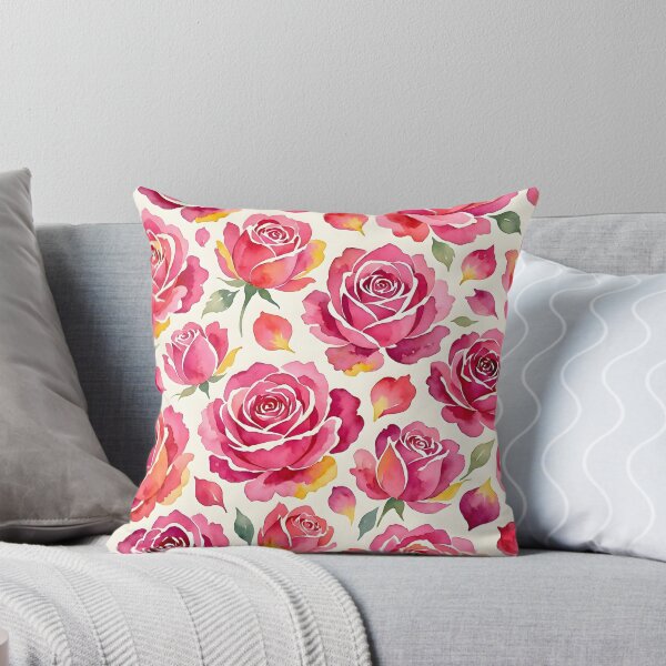 Item preview, Pink Watercolor Roses Floral Pattern designed and sold by Sybille-Yates.