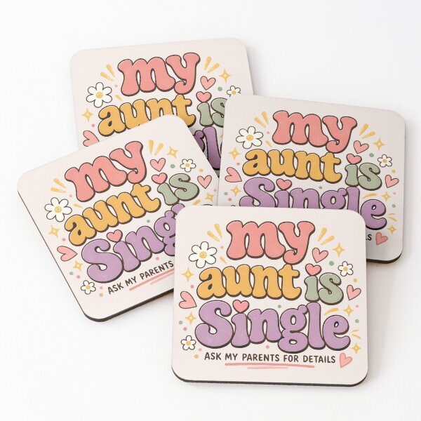 Item preview, My Aunt Is Single Funny Baby Quote, Cute Single Aunt Announcement, Hilarious Newborn Family Humor, Playful Auntie and Baby Shower Gift designed and sold by Quiajia.