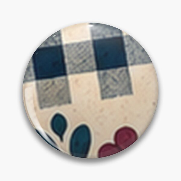 Item preview, Navy Gingham Tea Towel with Folk Embroidery designed and sold by H. Doucette Studio.