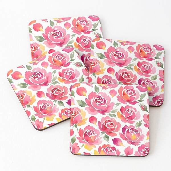 Item preview, Pink Watercolor Roses Floral Pattern designed and sold by Sybille-Yates.