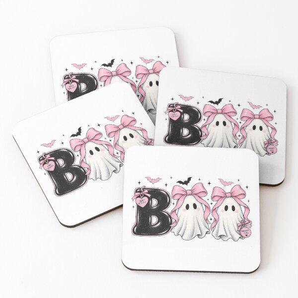 Item preview, Kawaii Ghost Boo Pink Bow Halloween Girly Vibes Women Girls designed and sold by Daisy Grimes.