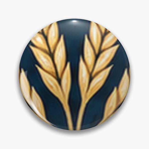 Item preview, Golden Wheat and Heart Folk Medallion designed and sold by H. Doucette Studio.