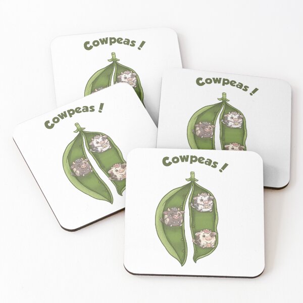 Item preview, Cute Cowpeas in a Pea Pod Whimsical Cartoon Illustration designed and sold by Kakon-52.