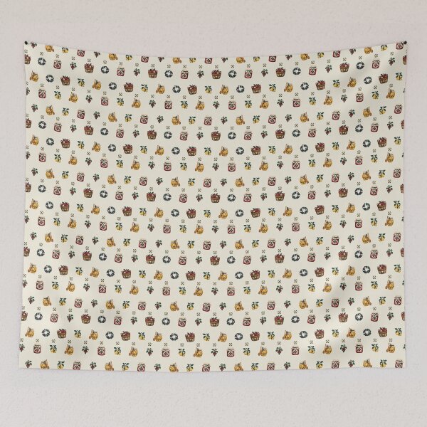 Item preview, Cream Kitchen Pattern with Jam, Honey and Strawberries designed and sold by H. Doucette Studio.
