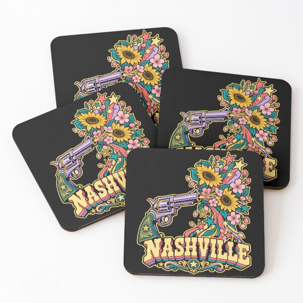 Item preview, Nashville Flower Power Revolver and Shooting Stars designed and sold by Fenay Designs.