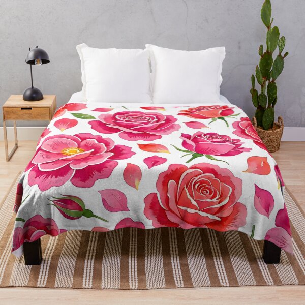 Item preview, Pink Watercolor Roses Floral Pattern designed and sold by Sybille-Yates.