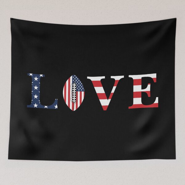 Item preview, Love Football - American Flag Patriotic Football Fan designed and sold by Marshallamoakohene.