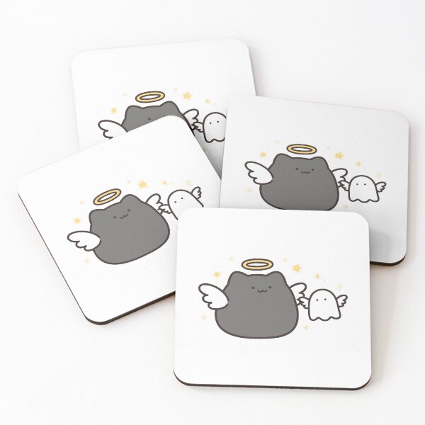 Item preview, Cute Black Cat Ghost Angel Costume Halloween Kawaii Sticker designed and sold by xiaoxiaochibi.