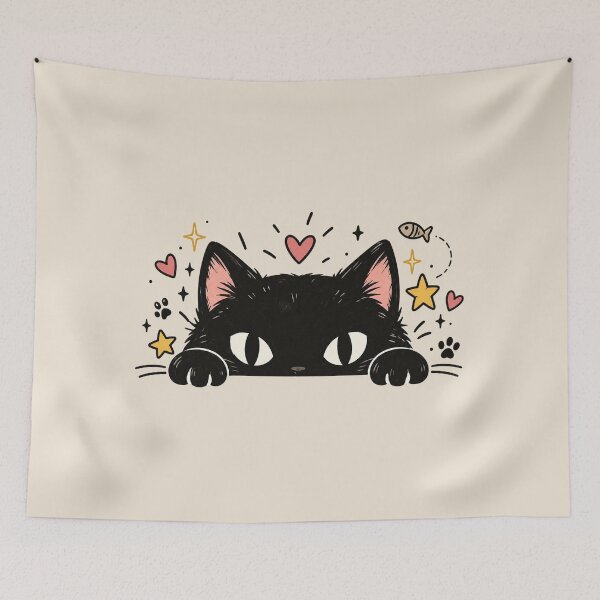 Item preview, Cute Black Cat Halloween, Spooky Kitty, Whimsical Fall Cat, Cozy Autumn Aesthetic, Funny Halloween Cat Lover Gift designed and sold by Quiajia.