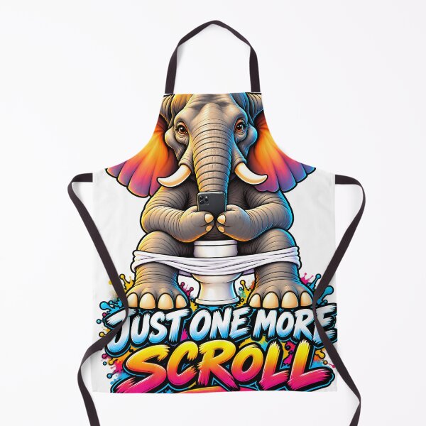 Item preview, Just One More Scroll Elephant on Toilet designed and sold by JAZZY-DESIGN.