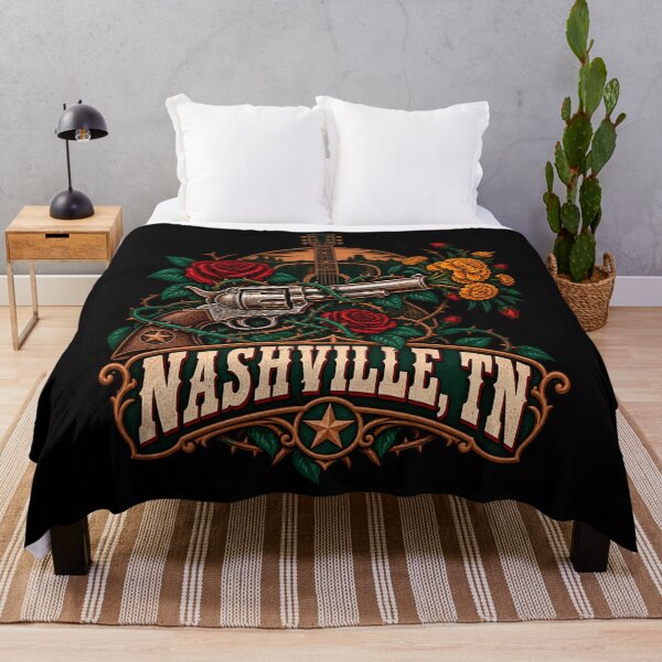 Item preview, Nashville Outlaw Guitar, Revolver and Thorny Roses designed and sold by Fenay Designs.