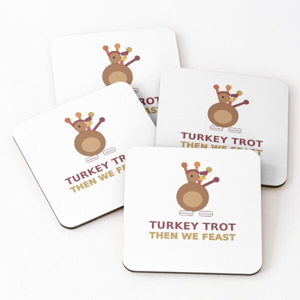 Item preview, Turkey Trot Then We Feast Funny Running Thanksgiving T-Shirt designed and sold by Paws & Pine Studio.