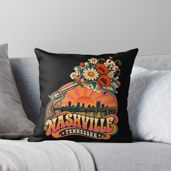 Item preview, Nashville Sunset Skyline and Flower Burst Revolver designed and sold by Fenay Designs.