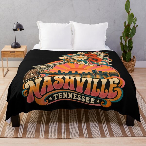 Item preview, Nashville Sunset Skyline and Flower Burst Revolver designed and sold by Fenay Designs.