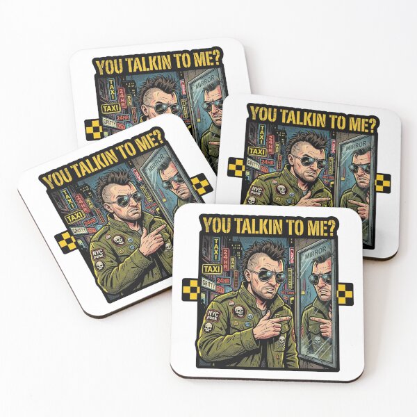 Item preview, You Talkin To Me - 70s Neo Noir NYC Taxi Caricature designed and sold by MonodyStore.