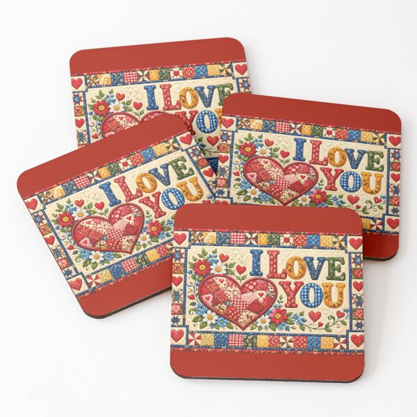 Item preview, I Love You Quilt designed and sold by Elisabeth Lucas.
