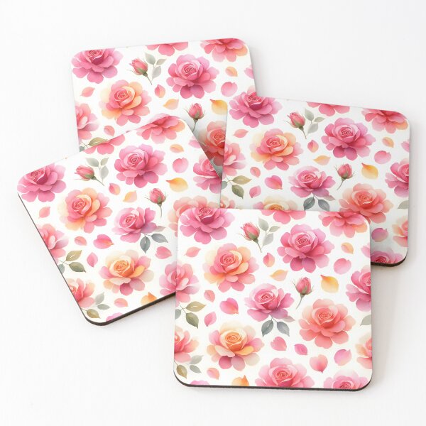 Item preview, Pink Watercolor Roses Floral Pattern designed and sold by Sybille-Yates.