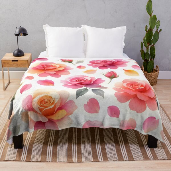 Item preview, Pink Watercolor Roses Floral Pattern designed and sold by Sybille-Yates.