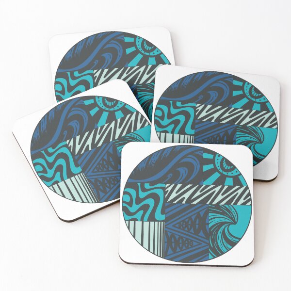 Item preview, Retro Ocean Waves – Geometric Surf Art & Mid-Century Abstract Pattern designed and sold by JDP--Designs.
