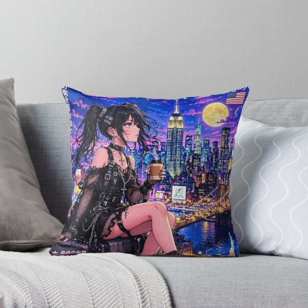 Item preview, New York, United States — The Gothic Witch of the Neon Skyline. designed and sold by DibujandoPorfa.
